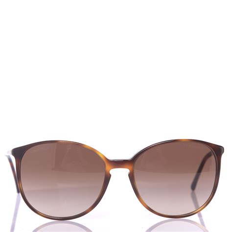 CHANEL Acetate Round Sunglasses 5278 Tortoise